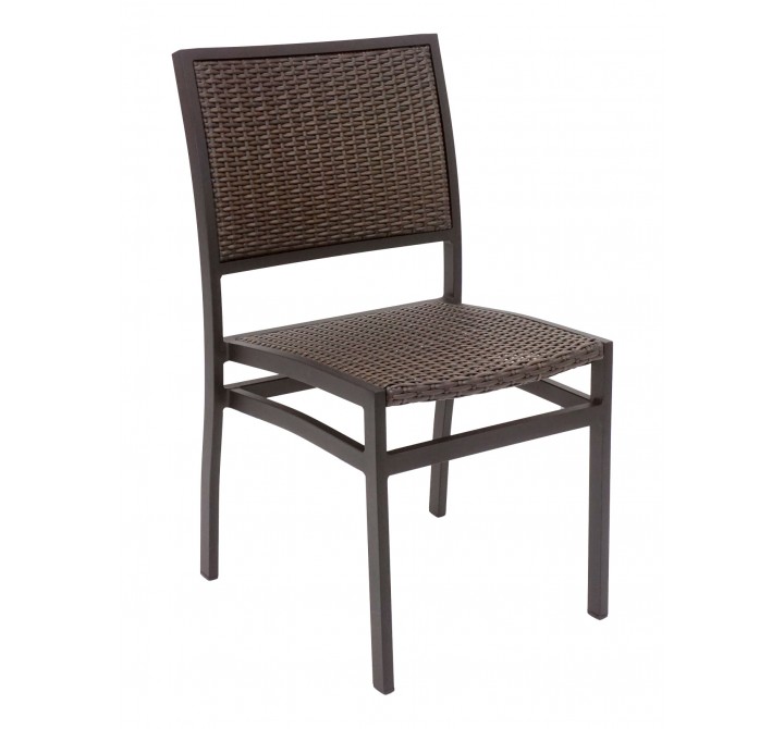 Aluminum Side Chair W/ Textile Back and Seat - AL-5625 - Black Java