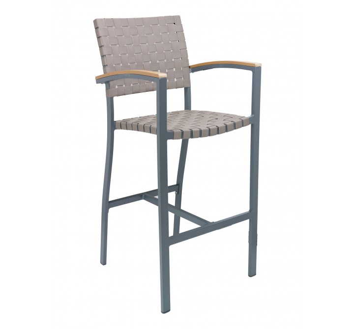 Powder Coated Aluminum Barstool - BAL-5800A - Brown