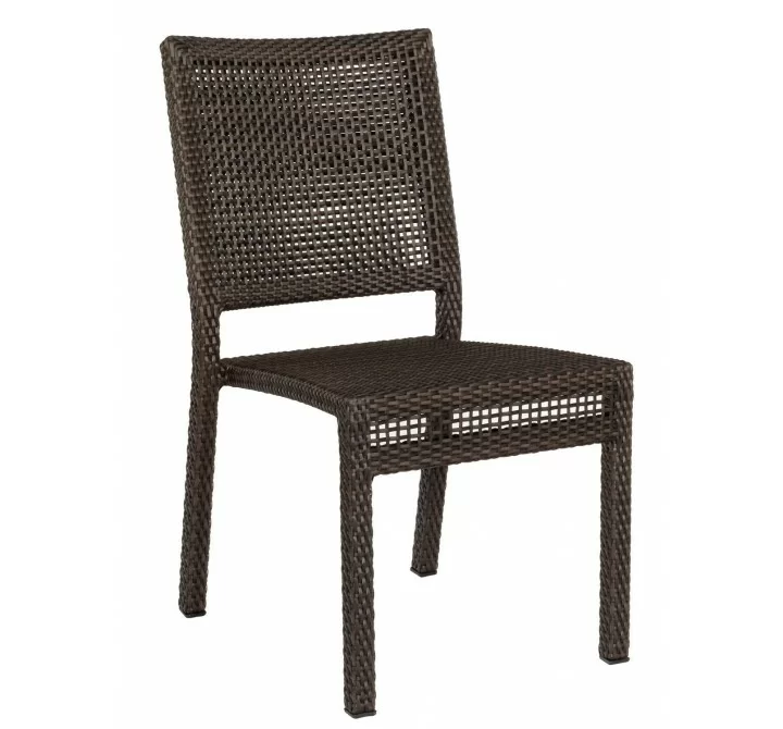 Woodard Et Cetera Miami Dining Side Chair - Stackable in Coffee