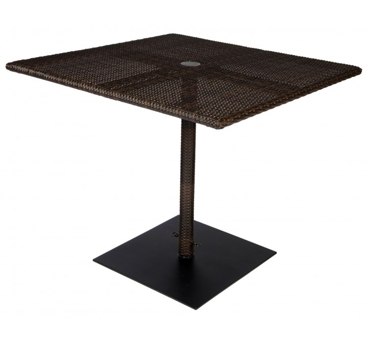 Woodard Et Cetera 36" Square Umbrella Table - Angled