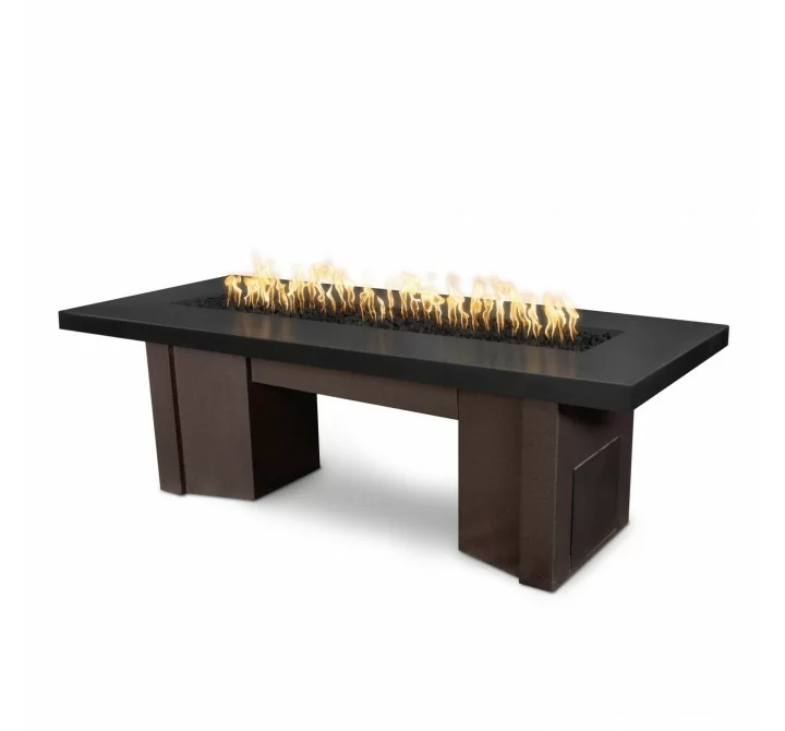 The Outdoor Plus 78" Alameda Fire Table Smooth Concrete