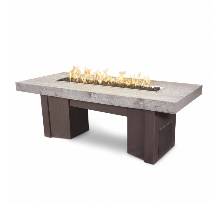 The Outdoor Plus 78" Alameda Fire Table Wood Grain