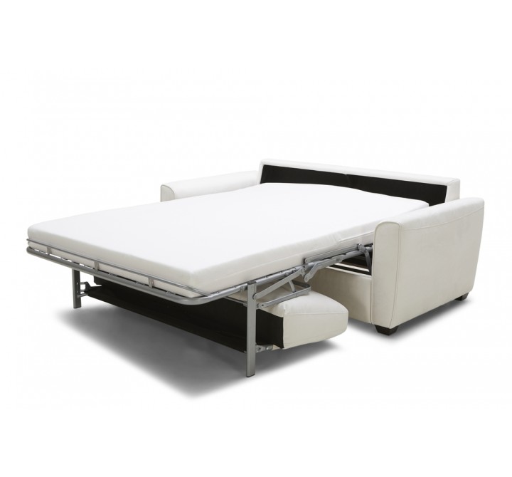 J&M Furniture Alpine Sofa Bed in White Fabric