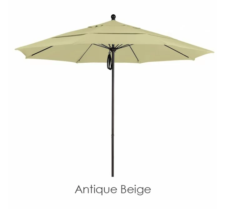 California Umbrella 11' Fiberglass Market Umbrella PO DVent Bronze - Olefin