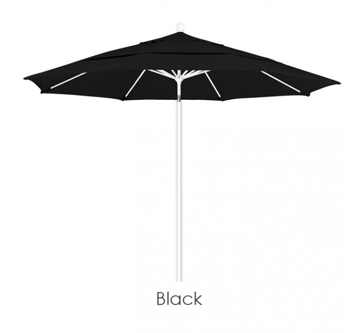 California Umbrella 11' Fiberglass Market Umbrella PO DVent MWhite - Pacifica