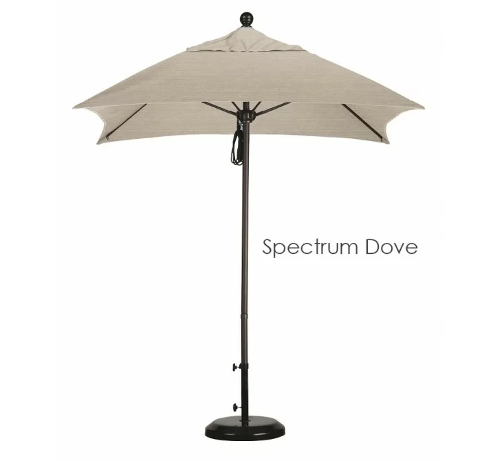 California Umbrella 6' Fiberglass Market Umbrella PO DVent Bronze - Sunbrella