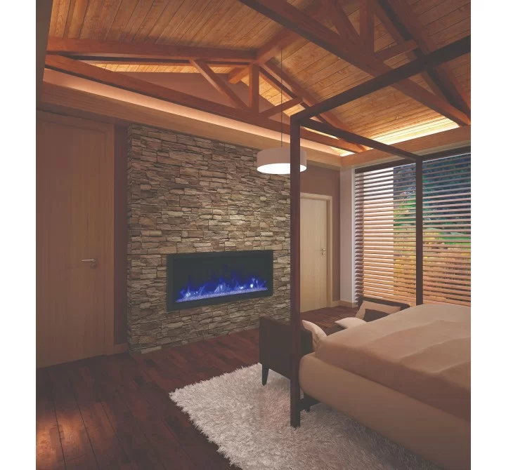 50″ Wide – Deep Indoor Or Outdoor Electric Built-in Only With Black Steel Surround - Lifestyle