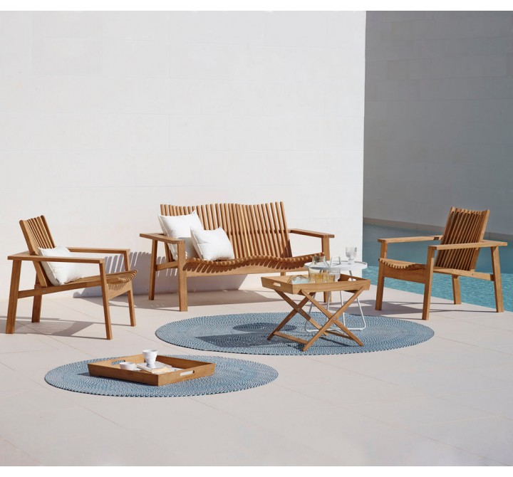 Cane-line Amaze lounge chairs, stackable set