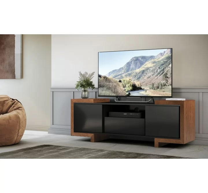Furnitech 75" Contemporary TV Stand Media Console - Lifestyle