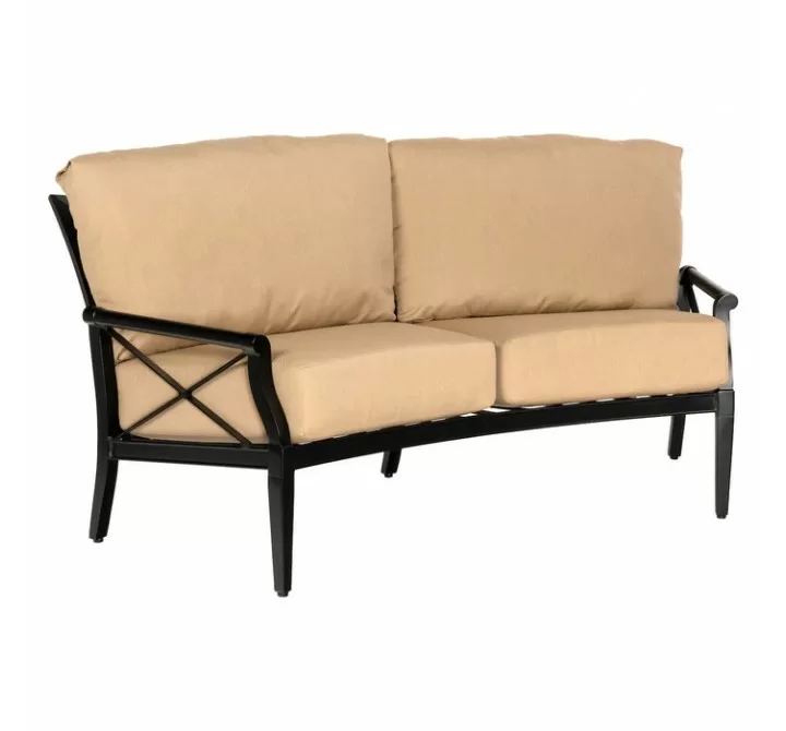 Woodard Andover Crescent Love Seat - Angled View