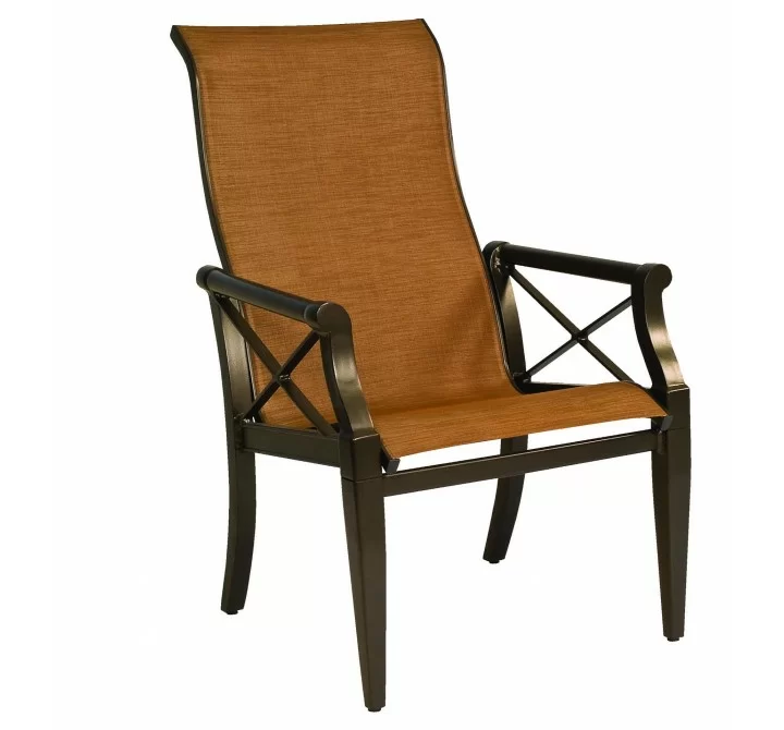 Woodard Andover Sling High Back Dining Arm Chair 