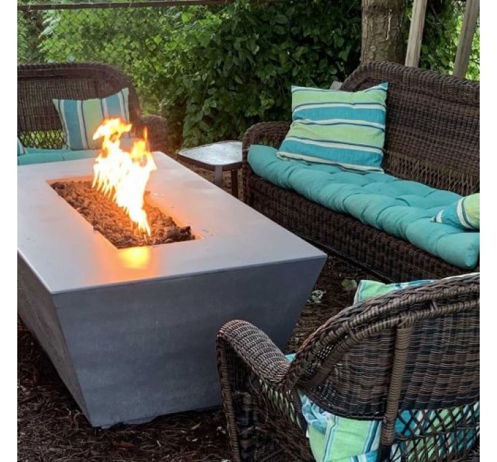The Outdoor Plus Angelus 60" x 36" Fire Pit Close View