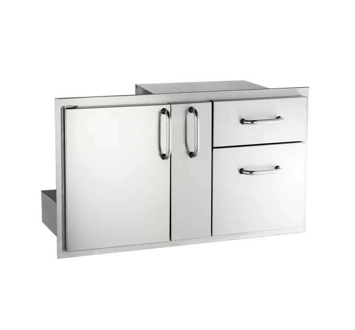 American Outdoor Grill Door With Double Drawer & Plate Storage
