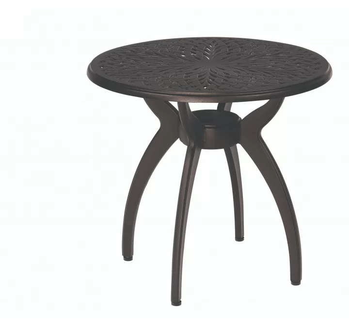 Woodard Aruba Wicker End Table - Angled