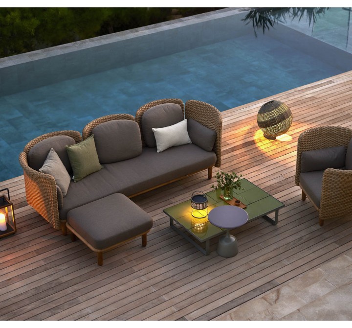 Cane-Line Arch Single Module Natural / Taupe Top View