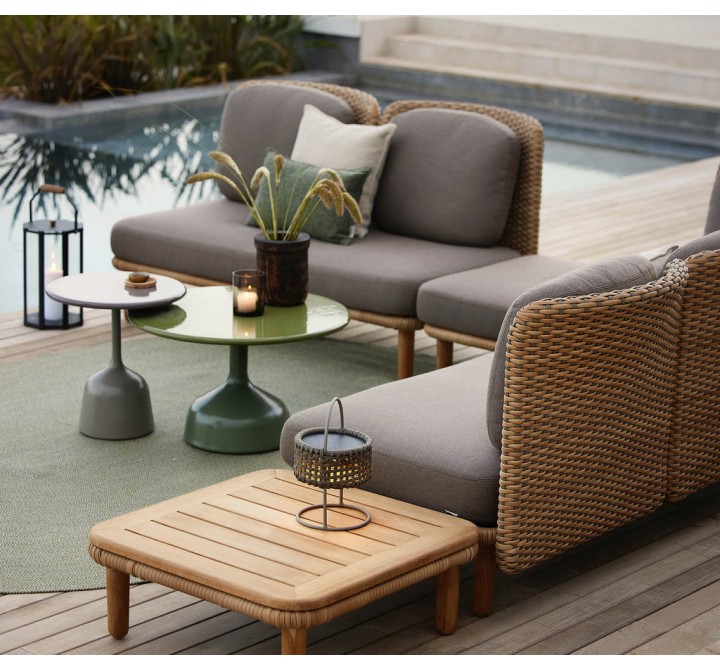 Cane-Line Arch Coffee Table W/Teak Table Top