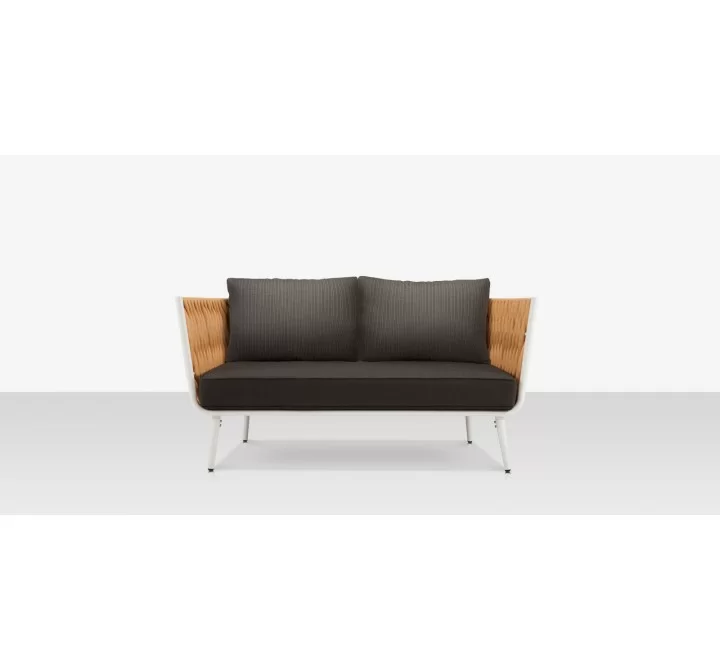 Source Furniture Aria 57 Inch Aluminum Frame Loveseat