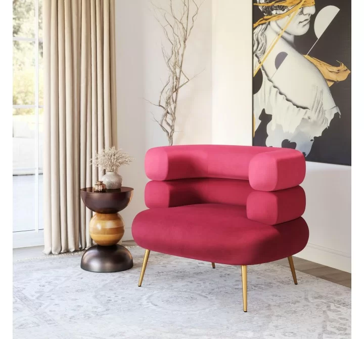 Arish Accent Chair in Red- Lifestyle 1