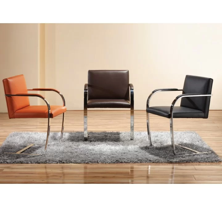 Arlo Side Chair Black/Brown/Tan Leather 