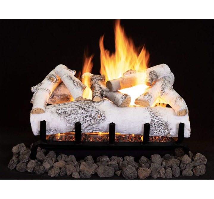 Superior Fireplaces 24" Ashton White Birch Logs 7 pcs Set