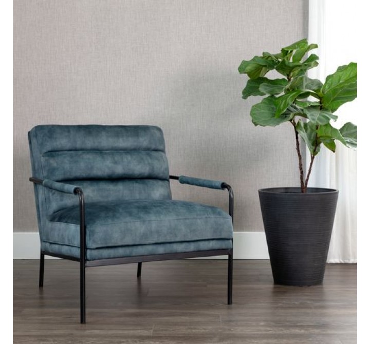 Sunpan Tristen Lounge Chair Nono Petrol - Lifestyle