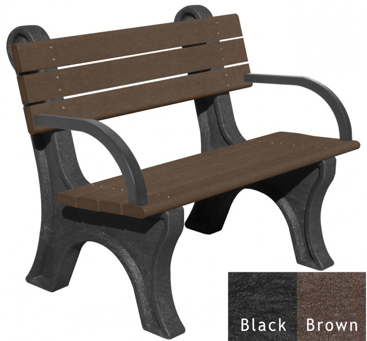 Polly Products Park Classic Backed Bench With Arms