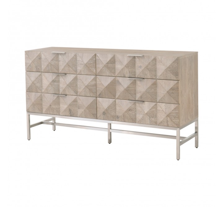 Essentials For Living Atlas 6-Drawer Double Dresser - Front Side Angle