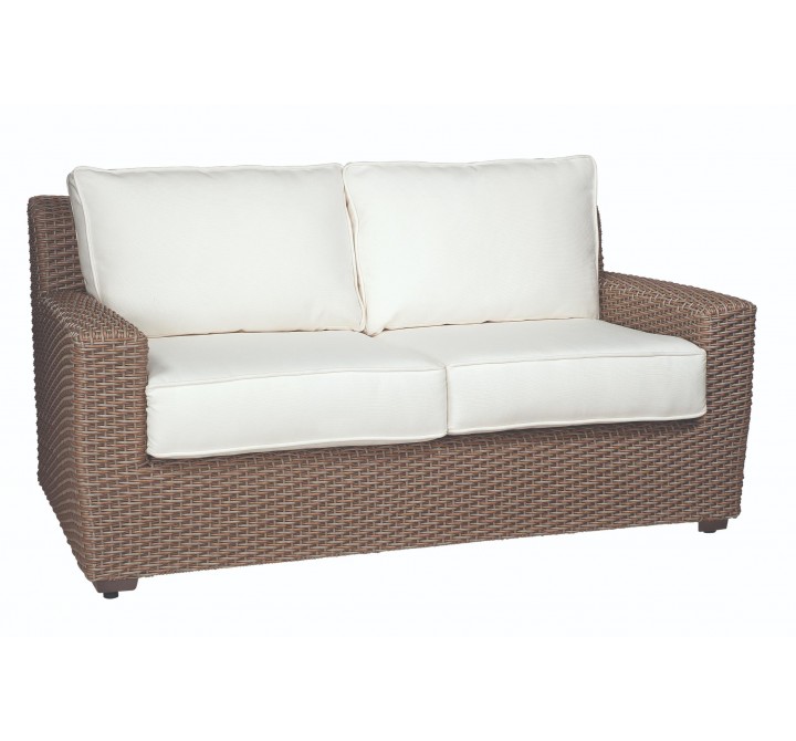 Woodard Augusta Wicker Loveseat - Angled View
