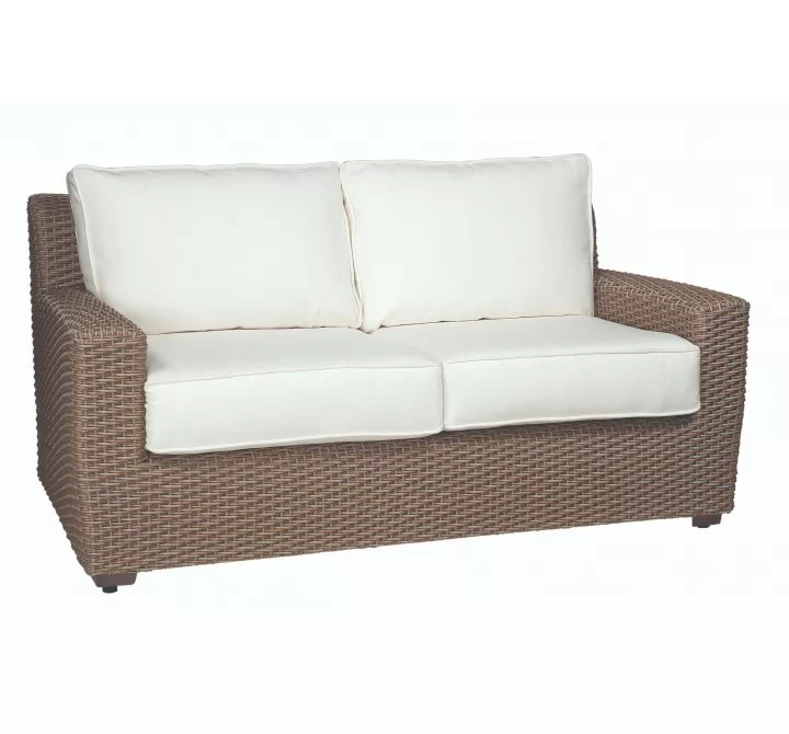 Woodard Augusta Wicker Loveseat - Angled View