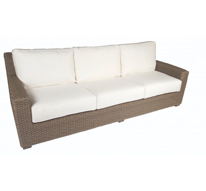 Woodard Augusta Wicker Sofa - Angled