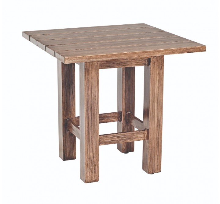 Woodard Augusta Woodlands Square End Table - Angled View