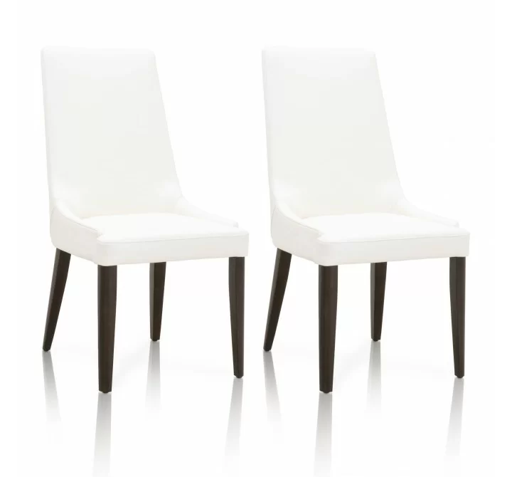 Essentials For Living Aurora Dining Chair in Alabaster and Dark Wenge - Set of 2 