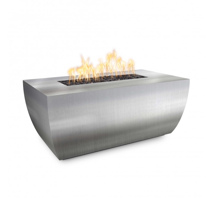 The Outdoor Plus  Avalon Stainless Steel Fire Pit - 15” Tall - Match Lit
