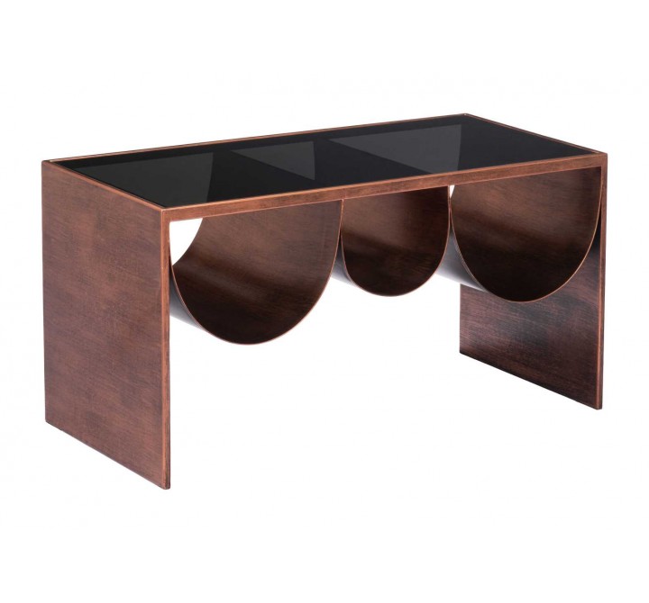 Aveiro Coffee Table Copper & Black - Angled