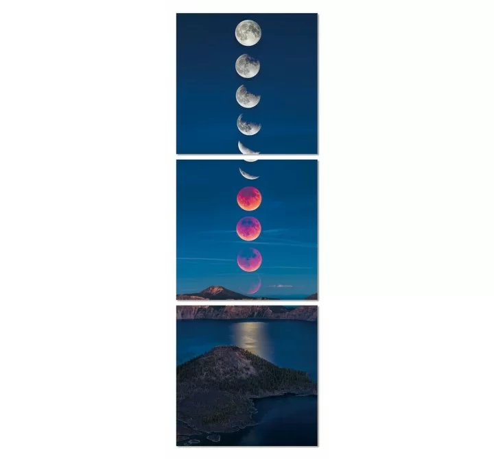 Eclipse 28 X 28 Each Piece Acrylic Color Painting