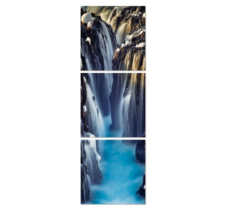Cascada 28 X 28 Each Piece Acrylic Color Painting
