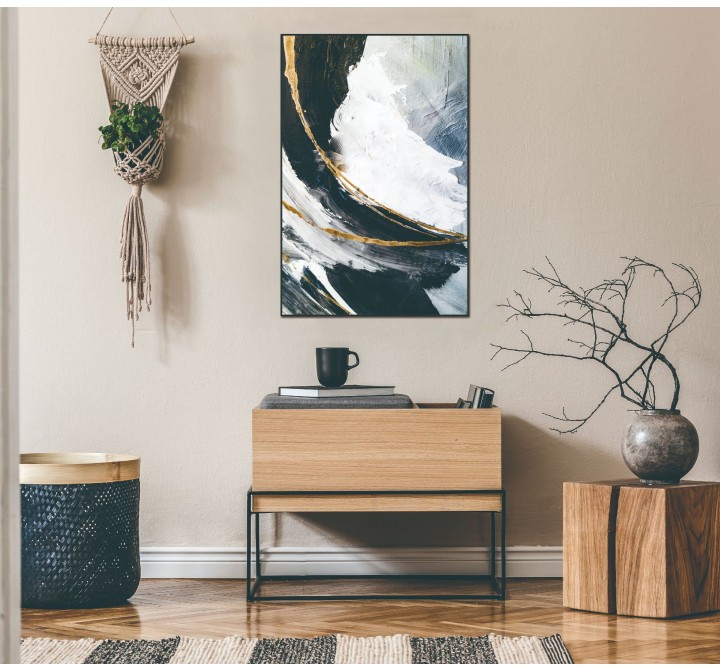 Whiteline Modern Living Ari 48"x32" Canvas Wall Art With Black PS Frame - Lifestyle