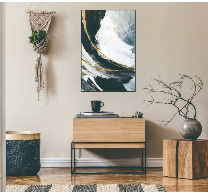 Whiteline Modern Living Ari 48"x32" Canvas Wall Art With Black PS Frame - Lifestyle