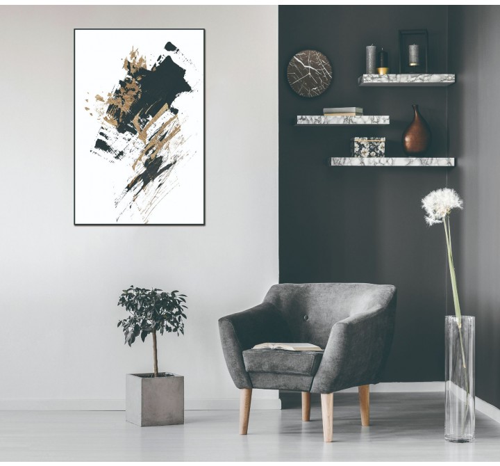 Whiteline Modern Living Nina 48"x32" Canvas Wall Art With Black PS Frame - Lifestyle