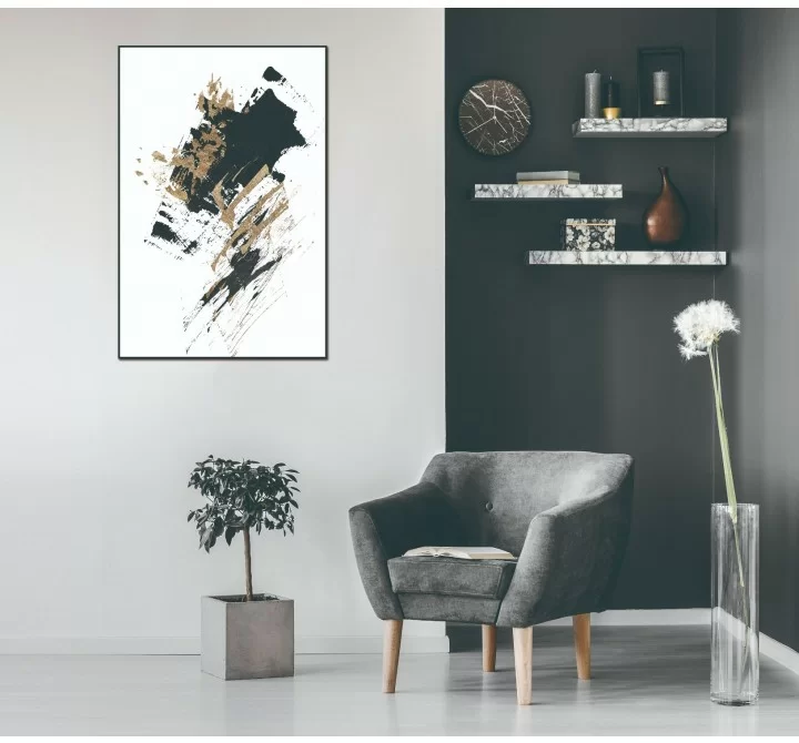 Whiteline Modern Living Nina 48"x32" Canvas Wall Art With Black PS Frame - Lifestyle
