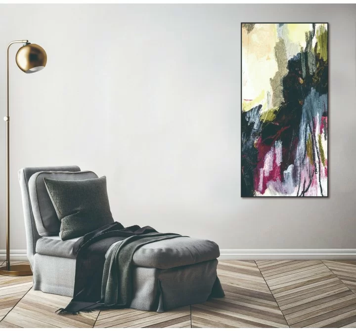 Whiteline Modern Living Lola 48"x24" Canvas Wall Art With Black PS Frame - Lifestyle