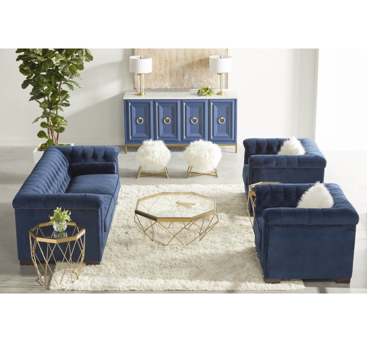 Azure Carrera Sideboard in Navy Blue - Lifestyle 