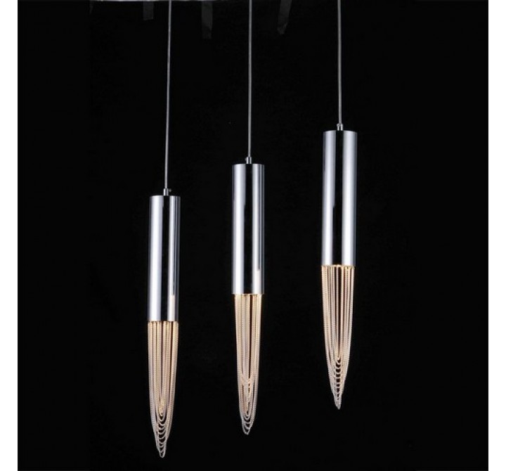 Bromi Talon 3 Light Pendant in Chrome
