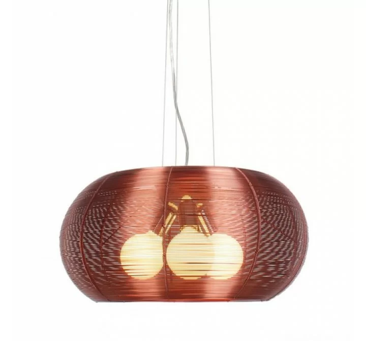 Bromi Lenox 3 Light Modern Maroon Pendant