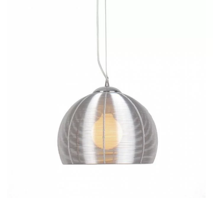 Bromi Lenox 1 Light Round Modern Silver Pendant