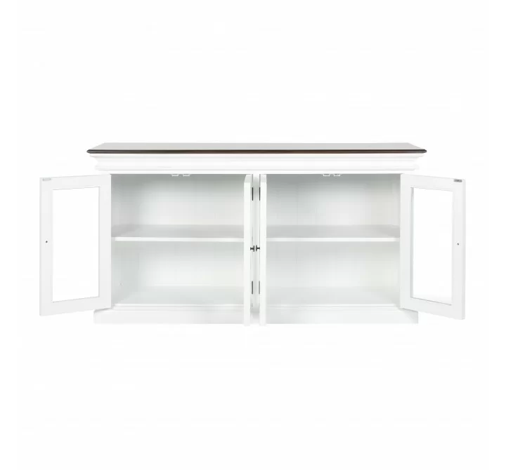 Nova Solo Halifax Accent Display Buffet, with 4 Glass Doors - Front Angle