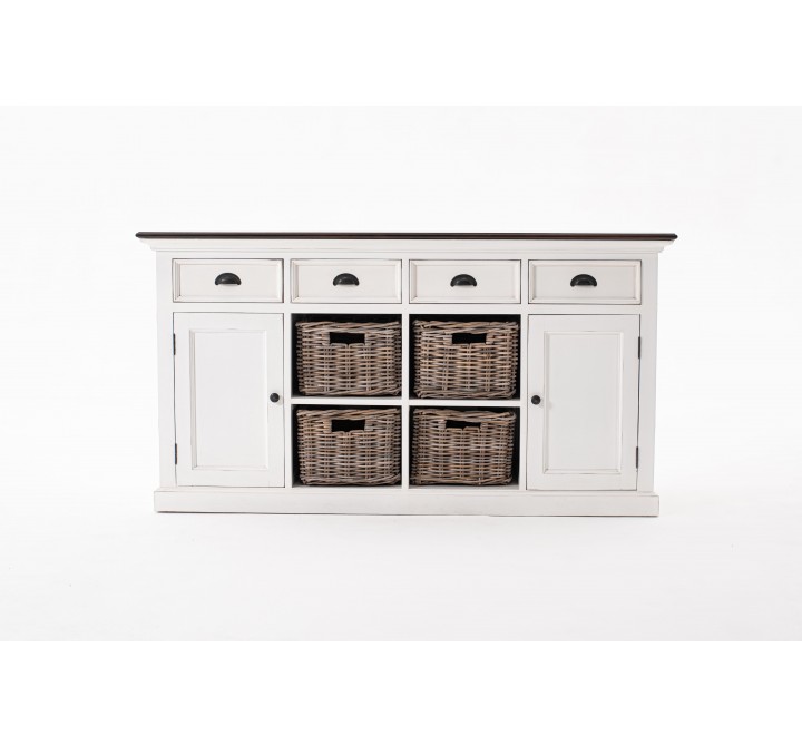  Nova Solo Buffet With 4 Basket Set - Front with Drawers Closed