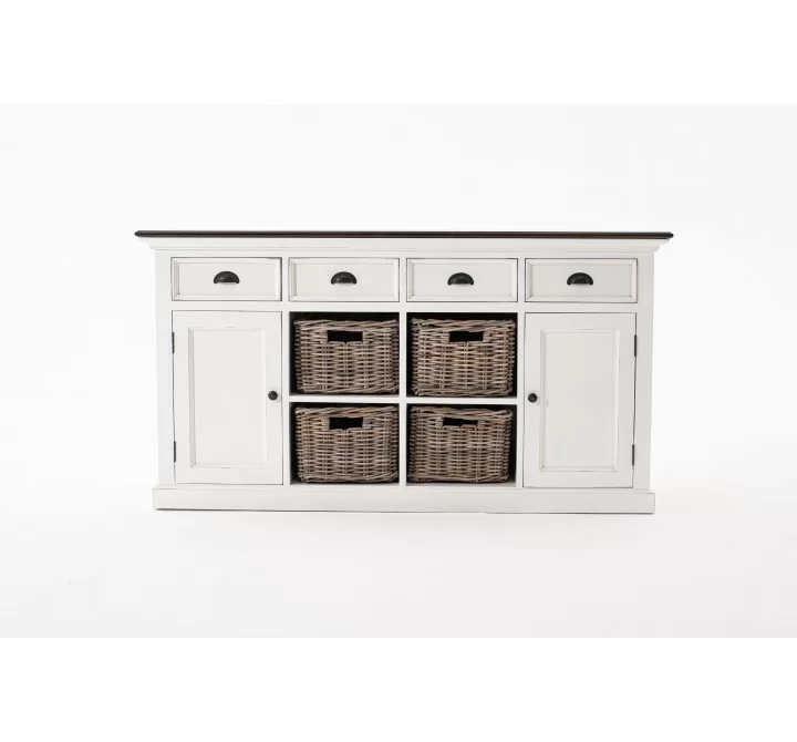  Nova Solo Buffet With 4 Basket Set - Front with Drawers Closed