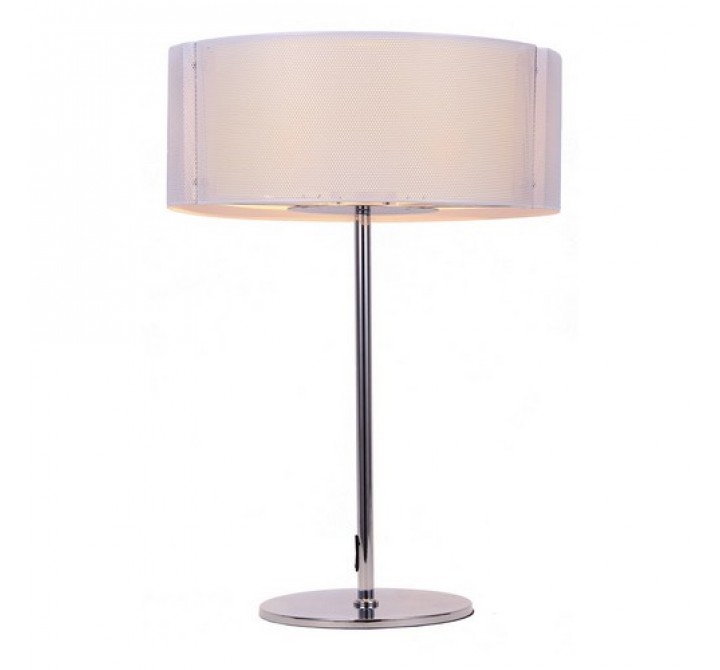 Bromi Lynch Iron Mesh White Table Lamp