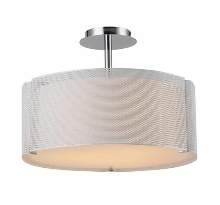 Bromi Lynch Iron Mesh White Drum Pendant